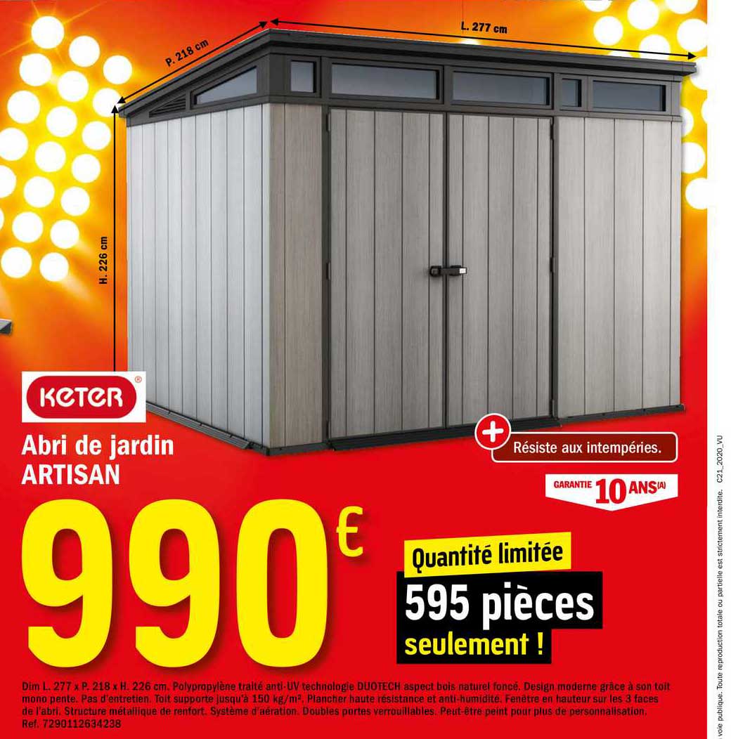 toiture abri de jardin brico dépôt